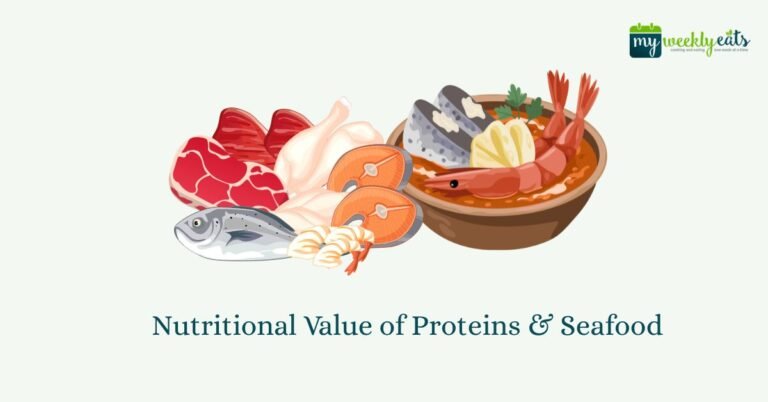 Nutritional Value of Proteins & Seafood