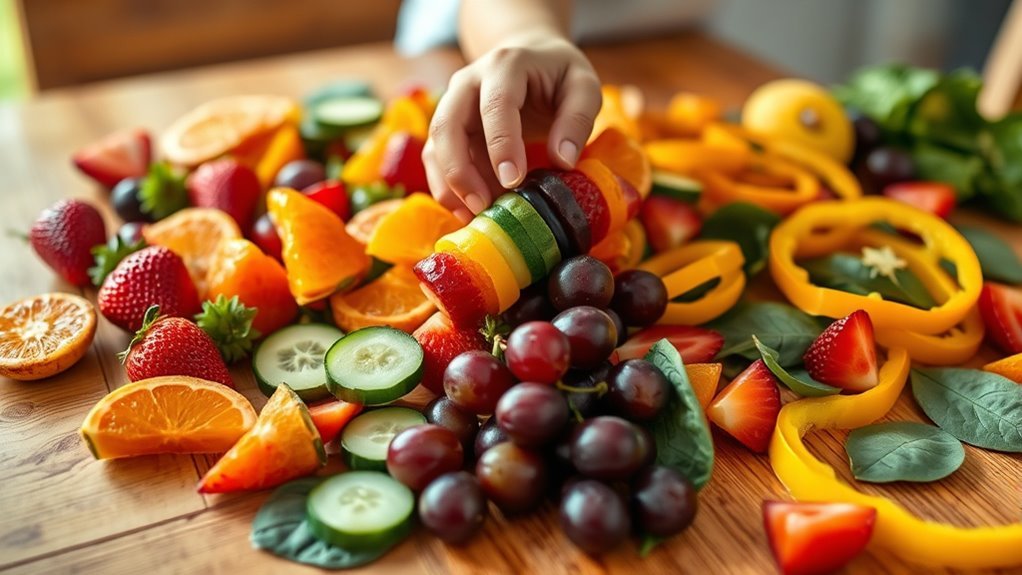 colorful produce supports growth