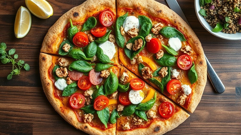 balanced healthy vegetable toppings