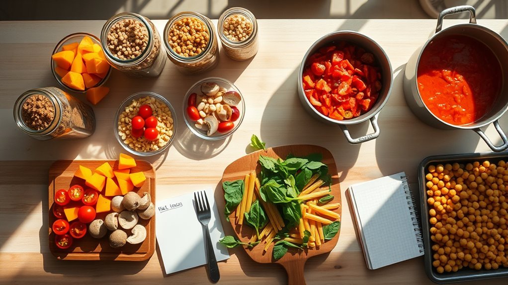 batch cook nutritious vegetarian staples