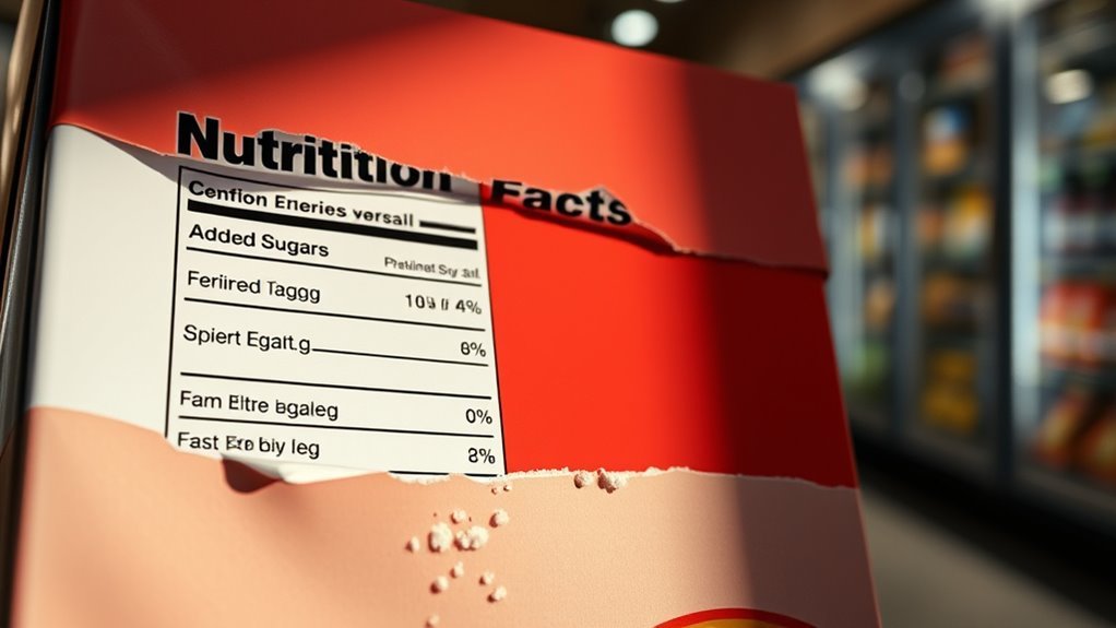 cross symbol highlights added sugars