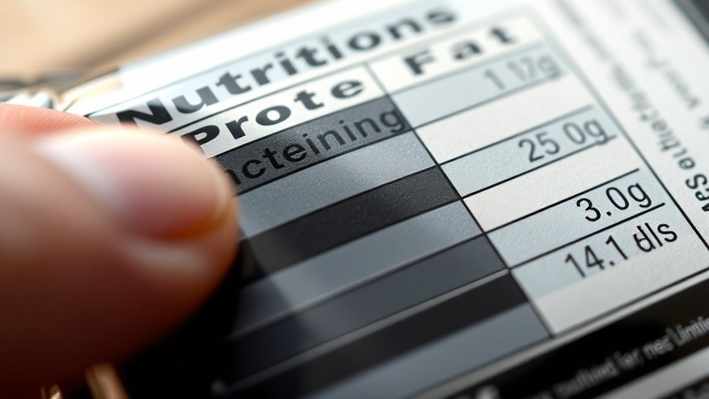 macronutrients clearly listed