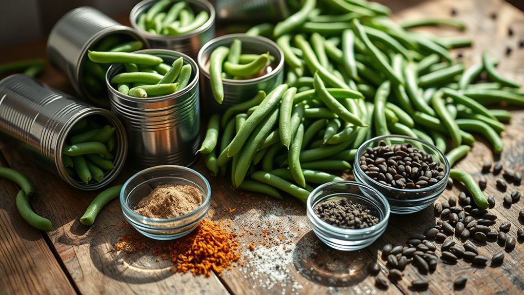 nutrients in canned green beans