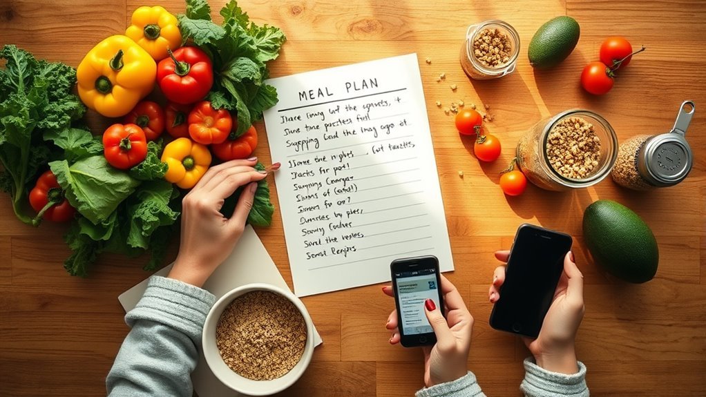 organize vegetarian shopping efficiently
