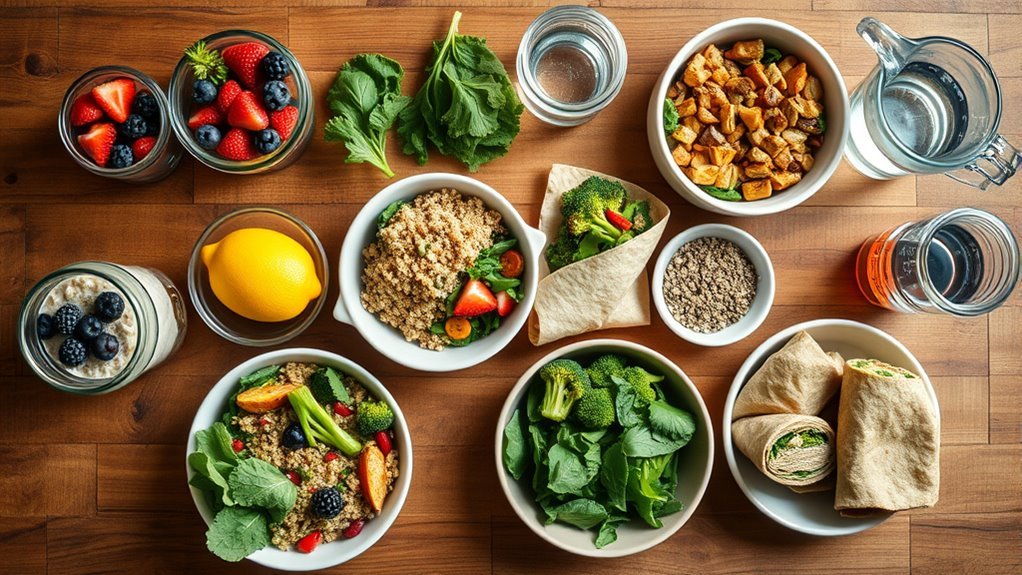 whole grains and vegetables